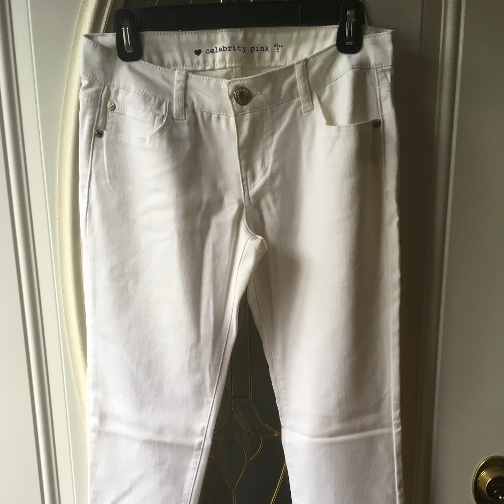 Skinny leg jeans, white